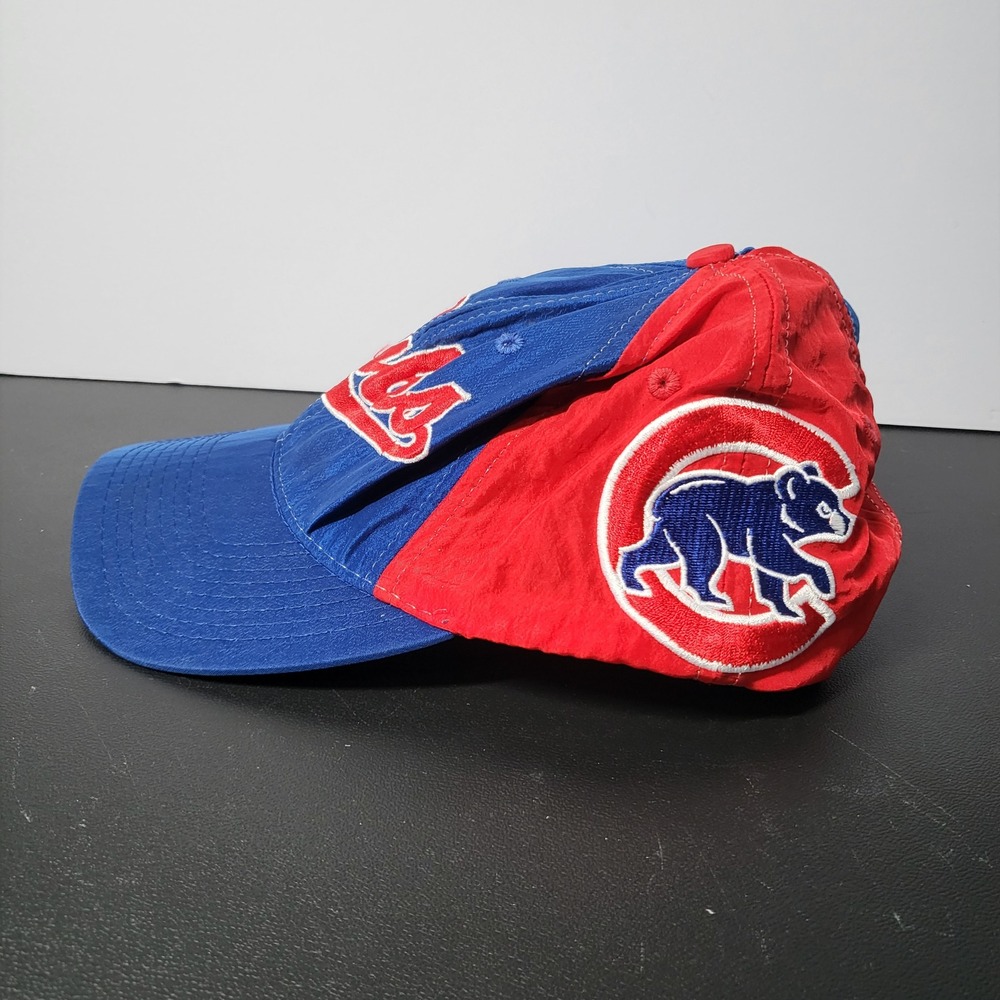 Vintage Starter Chicago Cubs MLB‎ Baseball Cap Snapback Hat Red Blue Nylon - Picture 2 of 8